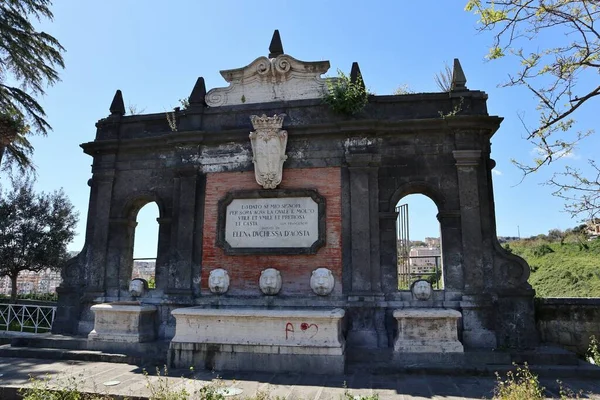 Napels Campanië Italië April 2021 Monumentale Fontein Uit Twintigste Eeuw — Stockfoto