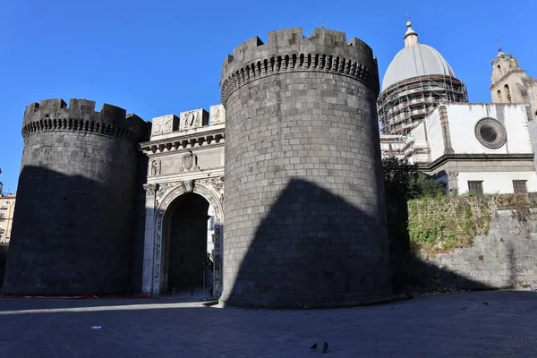 Napoli Campania Talya Nisan 2021 Castel Capuano Kuleleri Angevin Döneminden — Stok fotoğraf