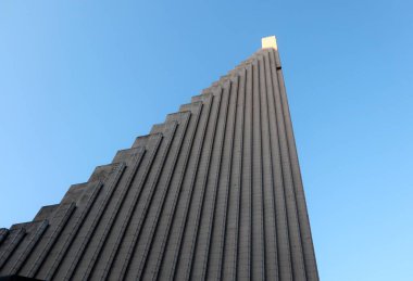 Napoli, Campania, İtalya - 19 Ocak 2021: Centro Direzionale 'deki San Carlo Borromeo Kilisesi