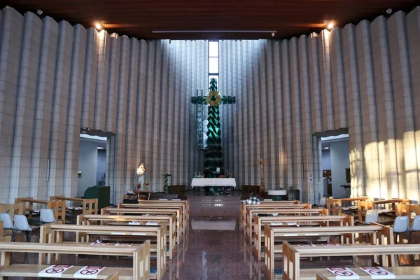 Neapol Kampania Włochy Stycznia 2021 Wnętrze Kościoła San Carlo Borromeo — Zdjęcie stockowe