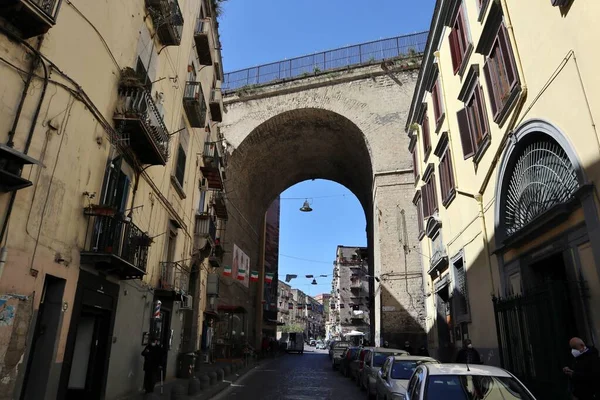 Napoli Campania Italia Aprile 2021 Ponte Sanit Ottocentesco Dedicato Maddalena — Foto Stock