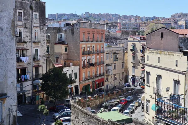 Neapol Kampania Włochy Kwietnia 2021 Panoramiczny Widok Rione Sanit Corso — Zdjęcie stockowe