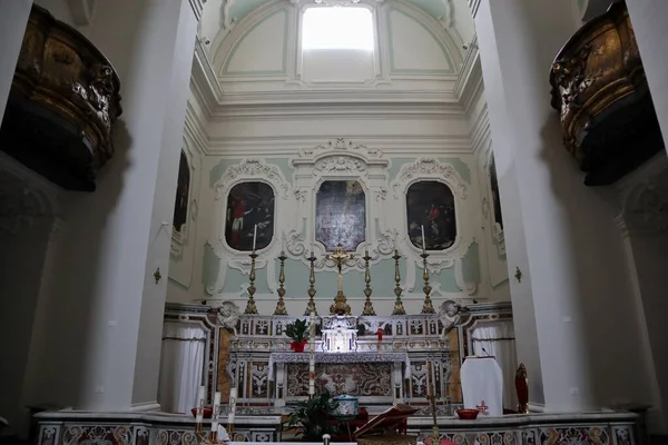 Nápoles Campania Italia Abril 2021 Interior Iglesia Del Siglo Xvii —  Fotos de Stock