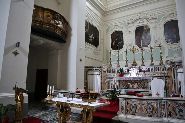 Nápoles Campania Itália Abril 2021 Interior Igreja Século Xvii Dedicada — Fotografia de Stock