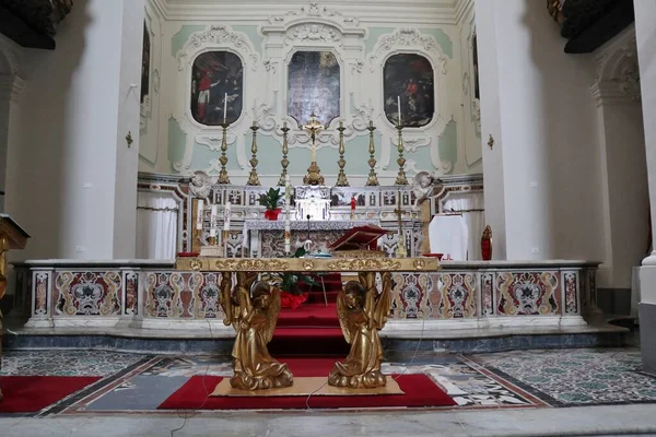 Nápoles Campania Italia Abril 2021 Interior Iglesia Del Siglo Xvii —  Fotos de Stock