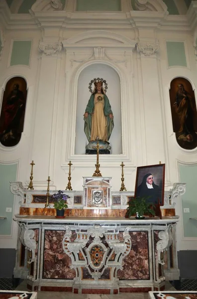 Nápoles Campania Itália Abril 2021 Interior Igreja Século Xvii Dedicada — Fotografia de Stock