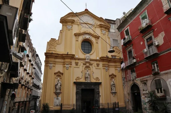 Неаполь Кампанія Італія Квітня 2021 Століття Церква Присвячена Сан Карло — стокове фото