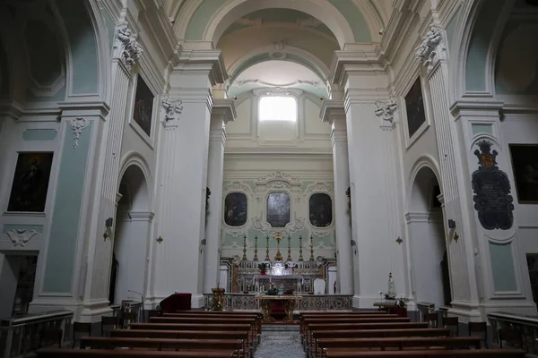 Nápoles Campania Italia Abril 2021 Interior Iglesia Del Siglo Xvii —  Fotos de Stock