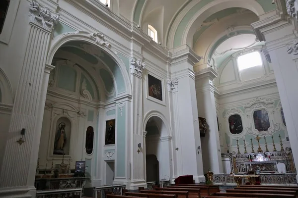 Nápoles Campania Italia Abril 2021 Interior Iglesia Del Siglo Xvii —  Fotos de Stock