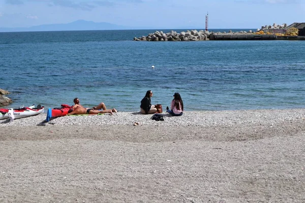 Cetara Campania Talya Mayıs 2021 Spiaggia Della Marina Amalfi Sahili — Stok fotoğraf