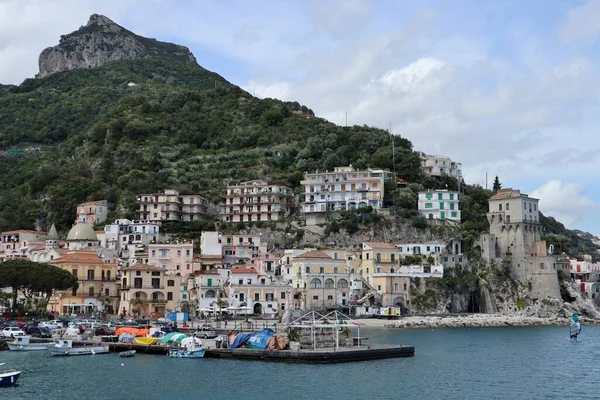 Cetara Campania Italia Mayo 2021 Vista Panorámica Del Pueblo Desde — Foto de Stock