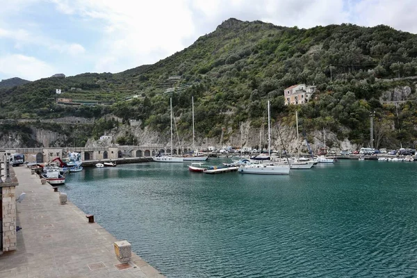 Cetara Campania Italia Mayo 2021 Vista Del Puerto Turístico Desde — Foto de Stock