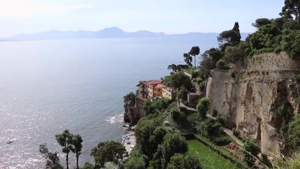 Napoli - Panoramica della costa da Via Posillipo — Stock Video