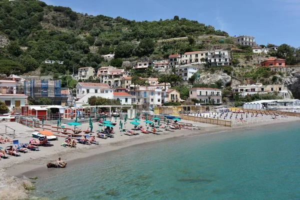 Erchie Campania Italy May 2021 Panorama Beach Path Cliff — Stock Photo, Image