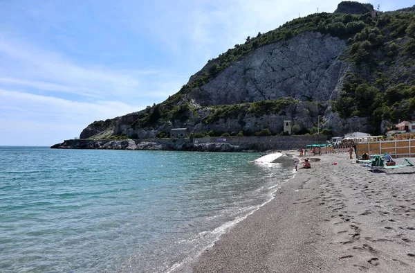 Erchie Campania Talya Mayıs 2021 Eski Talyan Taş Ocağının Plajdan — Stok fotoğraf