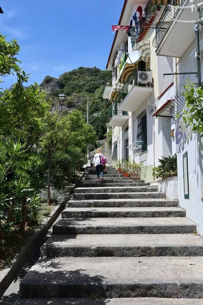 Erchie Campania Italia Mayo 2021 Escalera Casco Antiguo Que Desciende — Foto de Stock