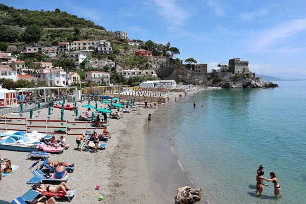 Erchie Campania Italy May 2021 Panorama Beach Path Cliff — Stock Photo, Image