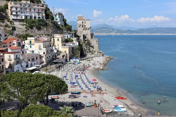 Cetara Campania Italy May 2021 Panorama Village Coastal Road — 图库照片