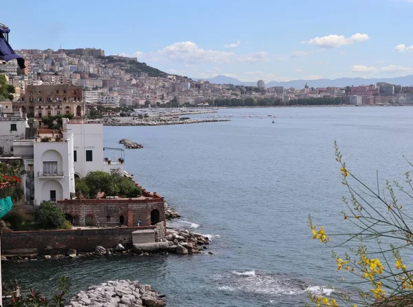 Napoli Campania Talya Mayıs 2021 Posillipo Dan Kıyıya Panoramik Bir — Stok fotoğraf