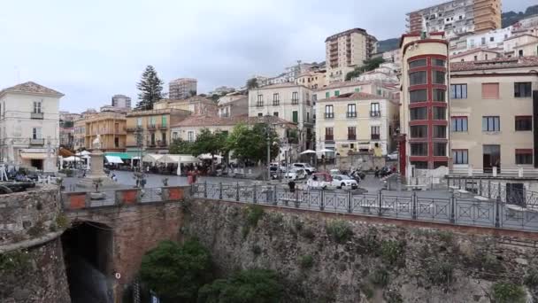 Pizzo Calabro - Panoramica del borgo dalla terrazza del Castello Murat — Stok video