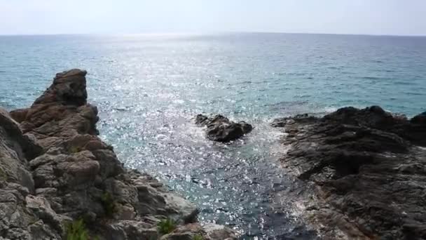 Zambrone - Panoramica dello Scoglio del Leone a Capo Cozzo — Stok video
