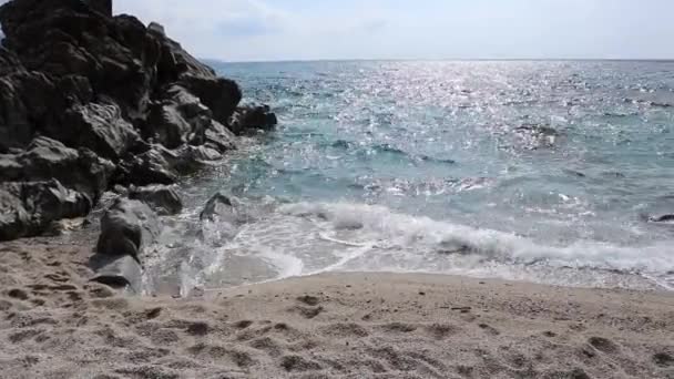 Zambrone - Panoramica della spiaggetta di Capo Cozzo — 图库视频影像