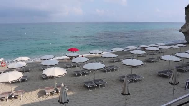 Tropea - Panoramica dei lidi sul Mar Grande — Stok video