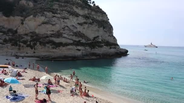 Tropea - Panoramica della spiaggia da Via Lungomare — Αρχείο Βίντεο