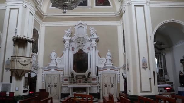 Tropea Calabria Italy June 2021 Overview Interior Ges Church Convent — 비디오