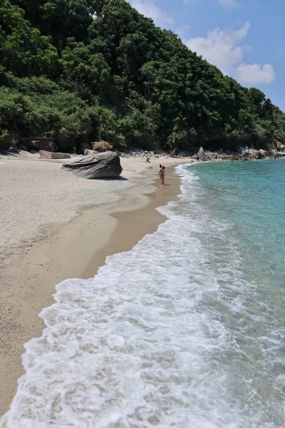 Parghelia Calabrië Italië Juni 2021 Michelino Strand Vanaf Kust — Stockfoto