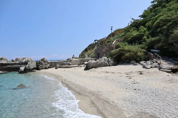 Parghelia Calabrië Italië Juni 2021 Klif Die Twee Stranden Van — Stockfoto