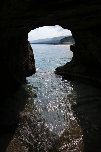 Tropea Calábria Itália Junho 2021 Vislumbre Praia Rotonda Caverna Praia — Fotografia de Stock