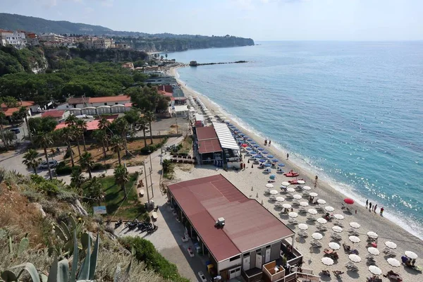 Tropea Calabria Italia Junio 2021 Establecimientos Baño Playa Linguata Desde — Foto de Stock