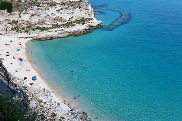 Tropea Calabria Italy June 2021 Isola Bella Beach Belvedere Del — Stock Photo, Image