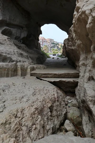 Tropea Calabria Italy June 2021 Glimpse Village Isola Bella Tunnel — Stock Photo, Image