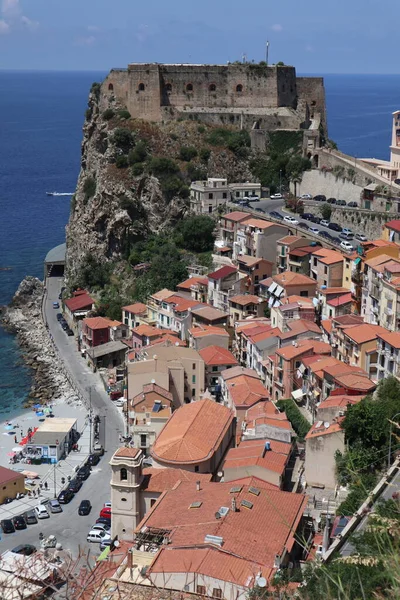 Scilla Calabria Italy Червня 2021 Glimpse Cristoforo Colombo Promenade Marina — стокове фото