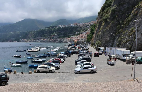Scilla Calábria Itália Junho 2021 Vislumbre Porto Turístico Cais Quebra — Fotografia de Stock