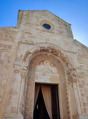 Casalabate, Campania, İtalya 18 Eylül 2025: Santa Maria di Cerrate Manastırı 12. yüzyılda Normanlar tarafından kuruldu