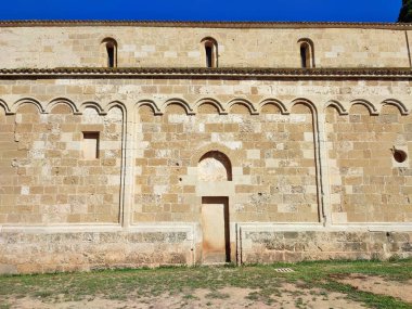 Casalabate, Campania, İtalya 18 Eylül 2025: Santa Maria di Cerrate Manastırı 12. yüzyılda Normanlar tarafından kuruldu