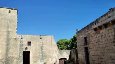 Casalabate, Campania, İtalya 18 Eylül 2025: Santa Maria di Cerrate Manastırı 12. yüzyılda Normanlar tarafından kuruldu