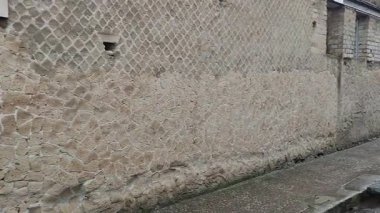 Herculaneum, Campania, İtalya 22 Kasım 2025: M.S. 79 yılında Vesuvius 'un patlaması sonucu gömülen antik Herculaneum şehri