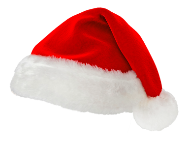 Noel Baba şapkası şeffaf arka planda izole edildi.