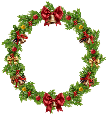 Temiz arkaplanda noel çelengi süslemesi