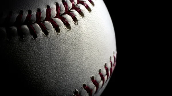 Close up white baseball — Stok Foto