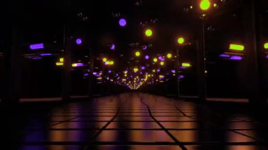 VJ LOOP NEON Tüneli Soyut Arkaplan Videosu