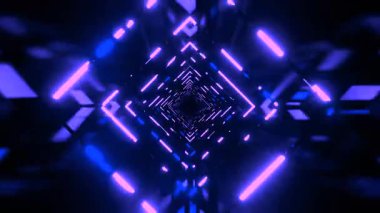 VJ LOOP NEON Tüneli Soyut Arkaplan Videosu