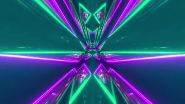 Vj Döngü Neonunun Görüntüleme Arkaplanı