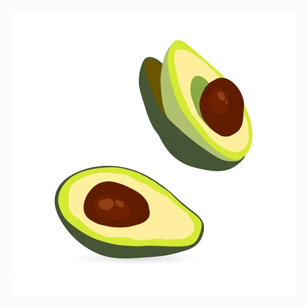 Avocado Symbol Isoliert Auf Weiß Illustration Des Nahrungsmittelvektors Eps — Stockvektor