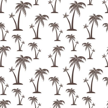 Karalama palmiyesi, beyaza izole edilmiş, pürüzsüz desen. Yaz tatili sembolü. El çizimi. Tropik vektör stok çizimi. EPS 10