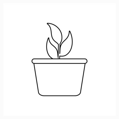 Doodle ev bitkisi simgesi beyaza izole edilmiş. Sletch 'in çiçek sembolü. Vektör hisse senedi çizimi. EPS 10